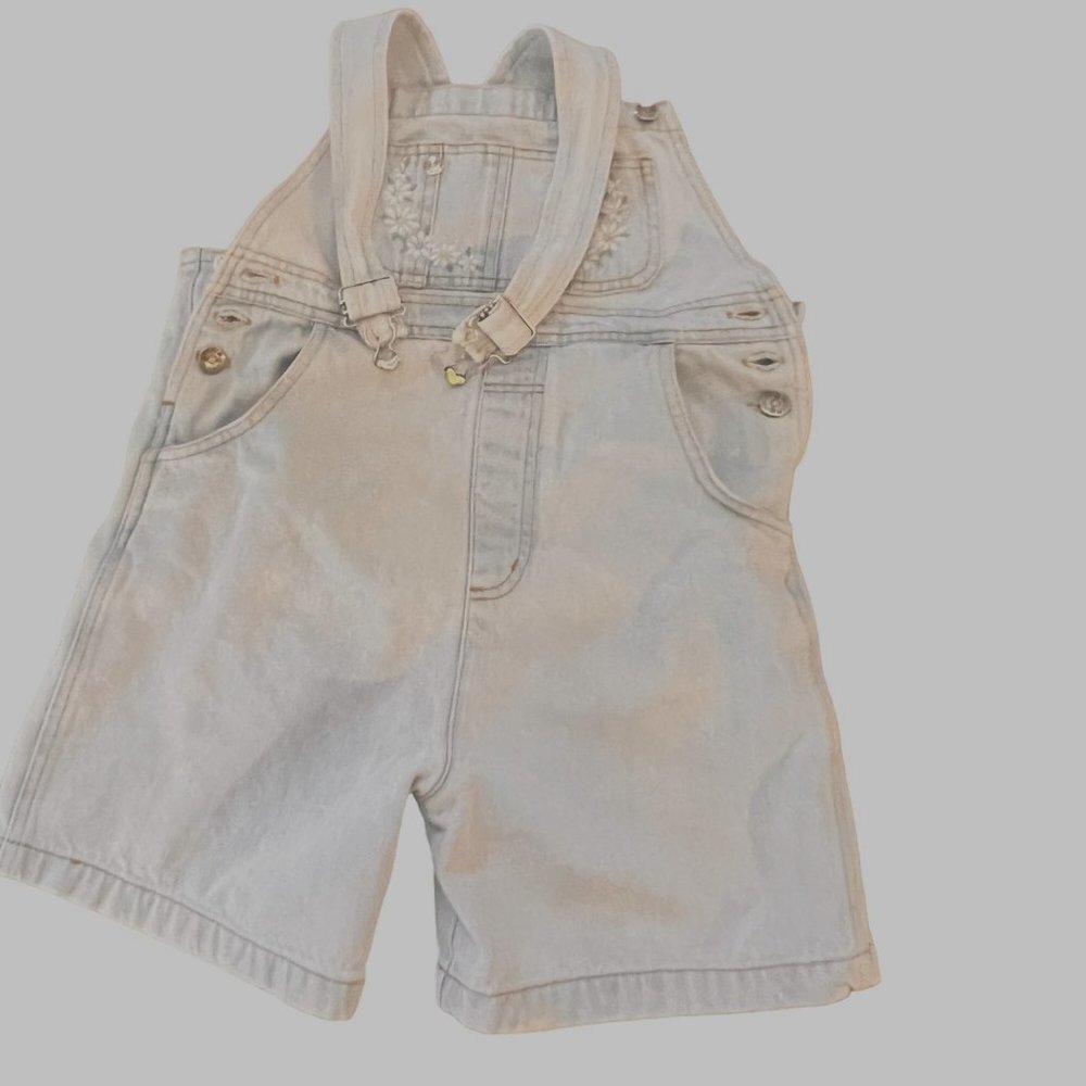 Denim Republic Denim Girls Shortalls  Size 14 Powder Blue  SKU 2453